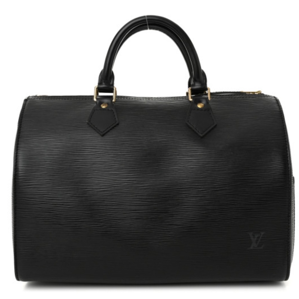 Louis Vuitton Epileather Black Speedy 30 Bag - 100% Authentic